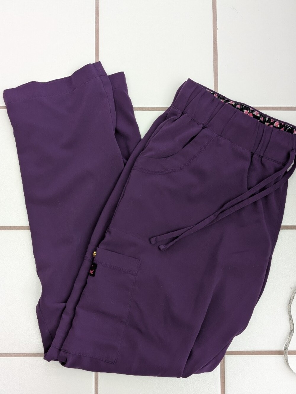 Betsey Johnson Purple Scrub Pants
